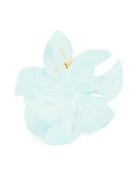 Iridescent Blue Pearlised Tropical Claw Clip - link has visual effect only