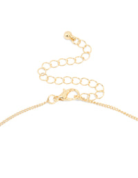 Gold Plated Cubic Zirconia Circle Letter A Pendant Necklace - link has visual effect only