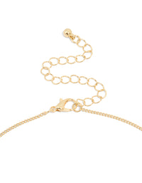 Gold Plated Cubic Zirconia Circle Letter C Pendant Necklace - link has visual effect only