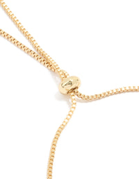 Gold Plated Bubble Letter J Toggle Bracelet - link has visual effect only