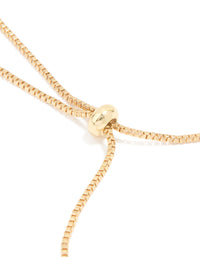 Gold Plated Bubble Letter L Toggle Bracelet - link has visual effect only