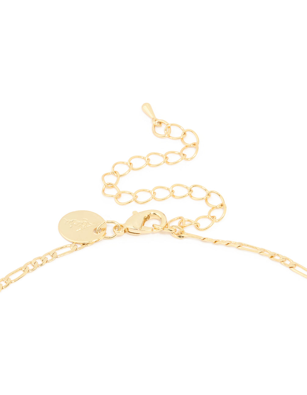 Gold Plated Red Beaded Cross Mary Lariat Necklace