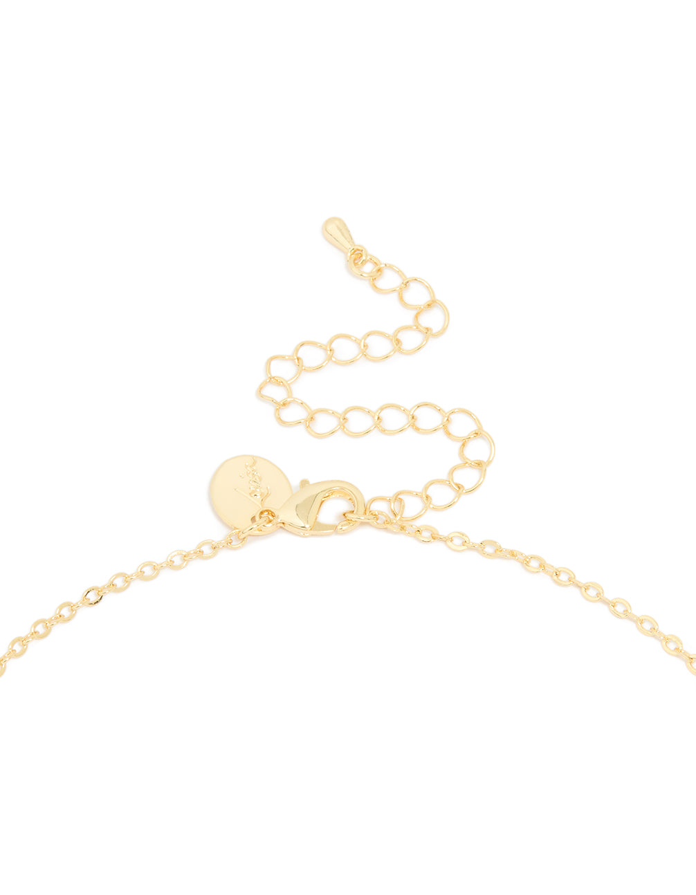Gold Plated Cubic Zirconia Vine Drop Y-Necklace