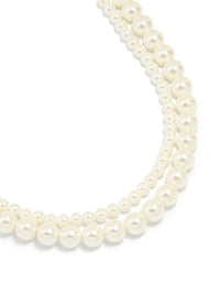 Gold Plated Pearl Layered Necklace - link has visual effect only