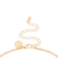 Gold Plated Freshwater Pearl Chain Layered Necklace - link has visual effect only