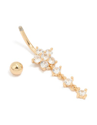 Titanium Cubic Zirconia Butterfly Threadless Belly Bar - link has visual effect only