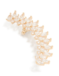 Gold Cubic Zirconia Large Vine Cuff Earring - link has visual effect only
