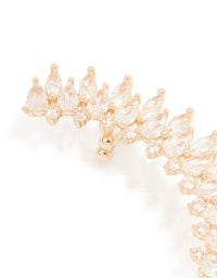 Gold Cubic Zirconia Large Vine Cuff Earring - link has visual effect only