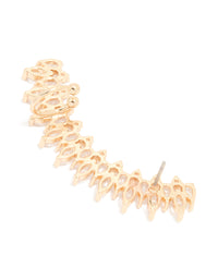Gold Cubic Zirconia Large Vine Cuff Earring - link has visual effect only