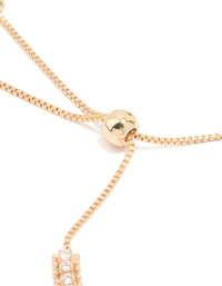 Gold Cubic Zirconia Mini Marquise Toggle Bracelet - link has visual effect only
