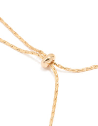 Gold Cubic Zirconia Multi Leaf Toggle Bracelet - link has visual effect only