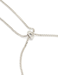 Silver Cubic Zirconia Marquise Toggle Bracelet - link has visual effect only