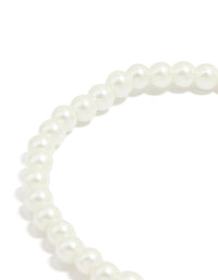 Silver Cubic Zirconia Center Flower Stretch Bracelet - link has visual effect only