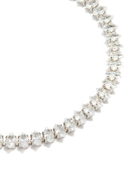 Silver Cubic Zirconia Marquise Anklet - link has visual effect only