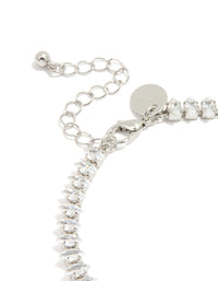 Silver Cubic Zirconia Marquise Anklet - link has visual effect only