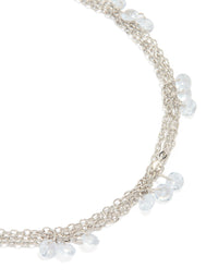Cubic Zirconia Droplet Layered Anklet - link has visual effect only