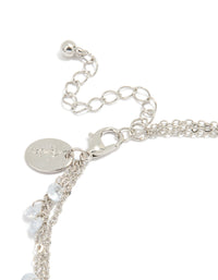 Cubic Zirconia Droplet Layered Anklet - link has visual effect only