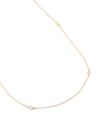 Gold Cubic Zirconia Moon Bezel Waist Chain - link has visual effect only