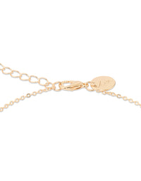 Gold Cubic Zirconia Moon Bezel Waist Chain - link has visual effect only