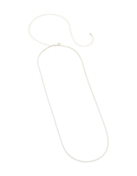Silver Cubic Zirconia Tennis Waist Chain - link has visual effect only