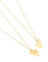 Waterproof Gold Plated Stainless Steel BFF Butterfly Necklaces 2-Pack - link has visual effect only