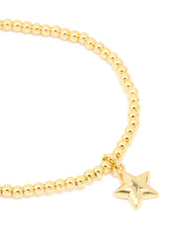 Waterproof Gold Plated Stainless Steel Star Stretch Bracelet - link has visual effect only