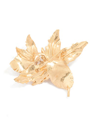 Gold Tropical Floral Brooch - link has visual effect only