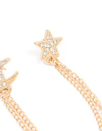 Gold Moon & Star Chain Brooches 2-Pack - link has visual effect only