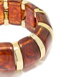 Gold Brown Acrylic Bangle - link has visual effect only