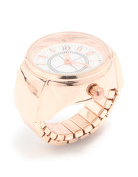 Rose Gold Statement Watch Ring - link has visual effect only