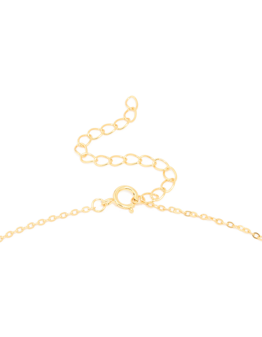 Gold Plated Sterling Silver Cubic Zirconia Oval Link Necklace