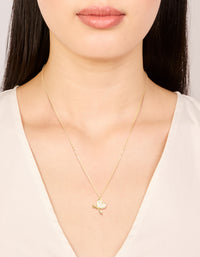 Gold Plated Sterling Silver Cubic Zirconia Heart Arrow Necklace - link has visual effect only