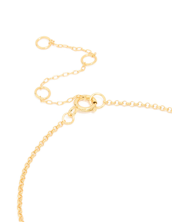 Gold Plated Sterling Silver T-Bar Chain Bracelet