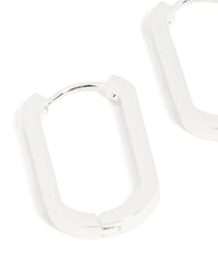Waterproof Stainless Steel Oblong Hoop Earrings - link has visual effect only