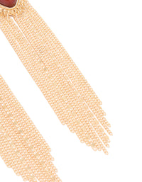 Gold Red Stone Waterfall Drop Earrings - link has visual effect only
