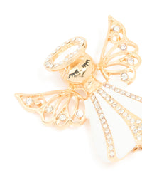 Gold Diamante Angel Brooch - link has visual effect only