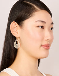 Gold Laser Cut Teardrop Earrings - link has visual effect only