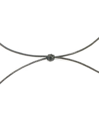 Black Coated Metal Baby Pebble Orb Cord Necklace - link has visual effect only