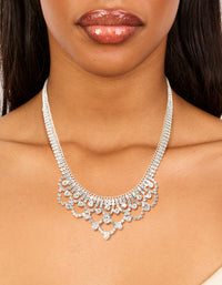 Silver Diamante Princess Statement Necklace - link has visual effect only