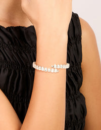 Silver Diamante Wrapped Bangle - link has visual effect only