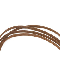 Gold Brown Suede Wrap Tassel Long Necklace - link has visual effect only