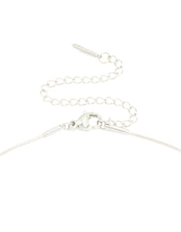 Silver Plated  Large Pebble Pendant Necklace - link has visual effect only