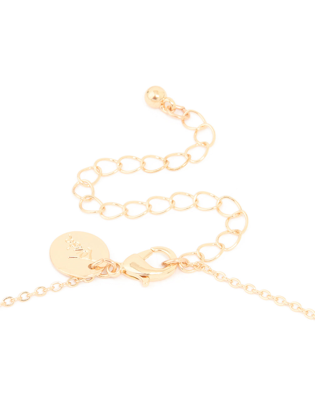 Gold Plated Cubic Zirconia Cross Rosary Y-Necklace