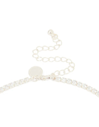 Silver Cubic Zirconia Pear Drop Y-Neck Necklace - link has visual effect only