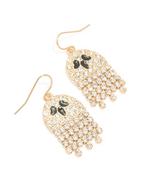 Gold Diamante Mini Ghost Drop Earrings - link has visual effect only