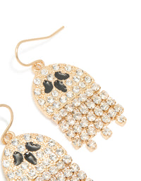 Gold Diamante Mini Ghost Drop Earrings - link has visual effect only