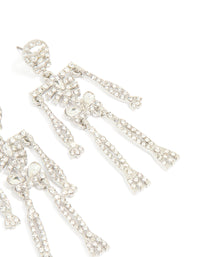 Silver Diamante Glam Skeleton Drop Earrings - link has visual effect only