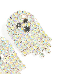 Silver Diamante Ghost Drop Earrings - link has visual effect only