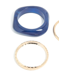 Acrylic Gold & Blue Bangle Pack - link has visual effect only
