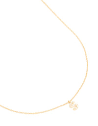 Gold Plated Brass Cubic Zirconia Letter S Necklace - link has visual effect only